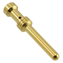 100 pcs - Han E HMC Male 16A Crimp Contact Minimum Wire Size 1mm² Maximum Wire Size 1mm² for use with HMC Connector