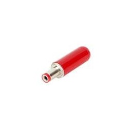 1 pcs : 763 - DC Power Connectors 2.1mm Pwr Plug Red Tip Red Handle