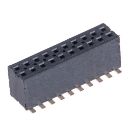 1 pcs - Samtec FLE Series Straight Surface Mount PCB Socket, 20-Contact, 2-Row, 1.27mm Pitch, SMT Termination