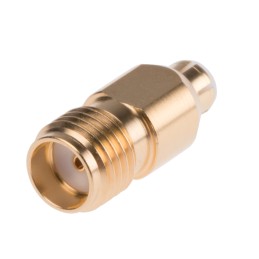 10 pcs - Huber+Suhner Straight 50Ω RF Adapter MMBX Plug to SMA Socket 6GHz