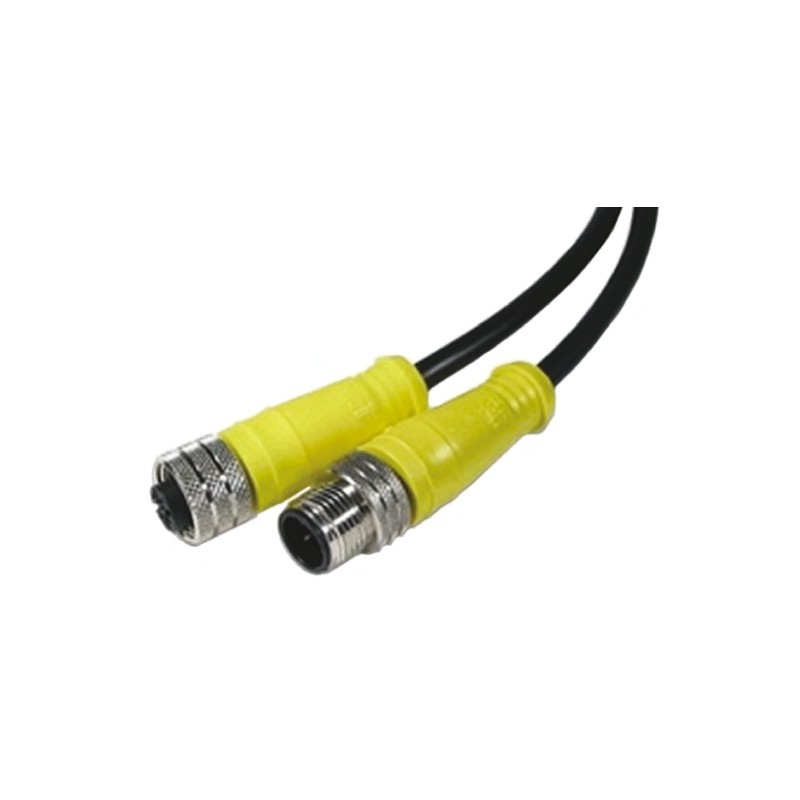 1 pcs - Brad from Molex Straight Female 4 way M12 to Straight Male 4 way M12 Sensor Actuator Cable, 3m