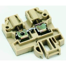 100 pcs - Weidmuller SAK Series Brown Feed Through Terminal Block, 10mm², Single-Level, Screw Termination, ATEX
