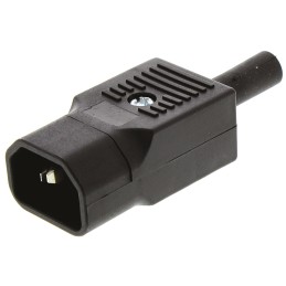 100 pcs - Bulgin C14 Cable Mount IEC Connector Male, 10A, 250 V
