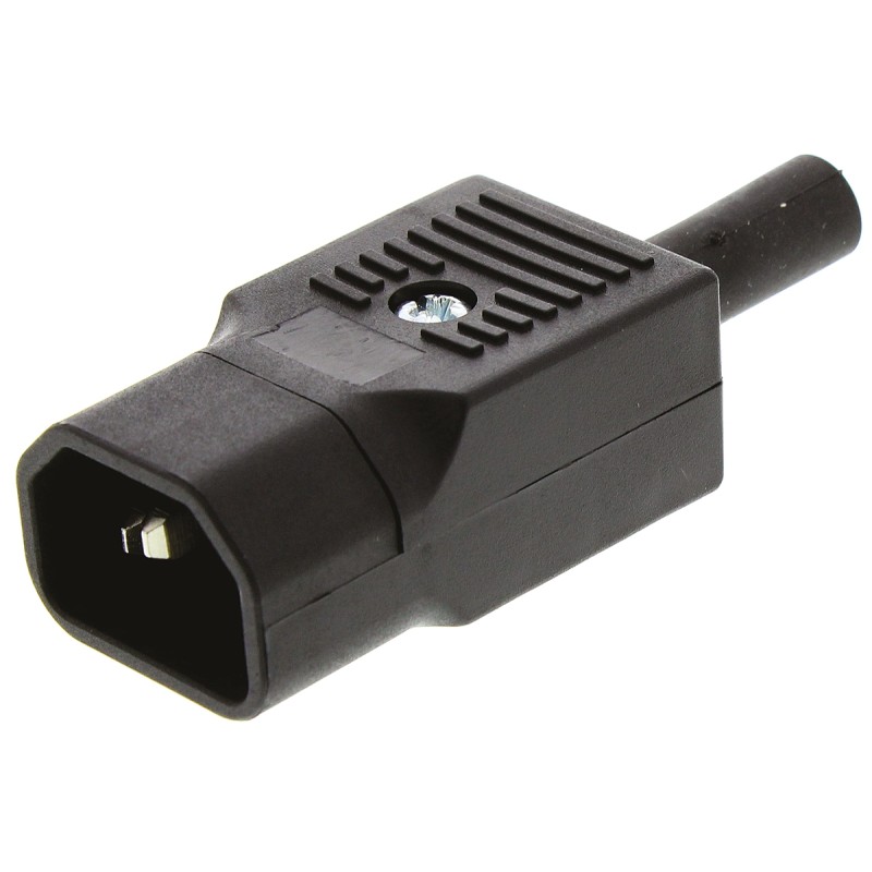 100 pcs - Bulgin C14 Cable Mount IEC Connector Male, 10A, 250 V