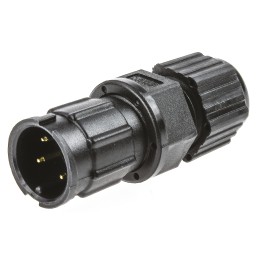1 pcs - Amphenol Industrial Circular Connector, 4 Contacts, Panel Mount, Plug, Male, IP67, Ceres Series