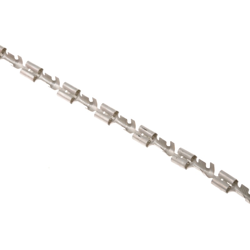 100 pcs - TE Connectivity FASTIN-FASTON .250 Uninsulated Female Spade Connector, Receptacle, 6.35 x 0.81mm Tab Size, 1mm² to