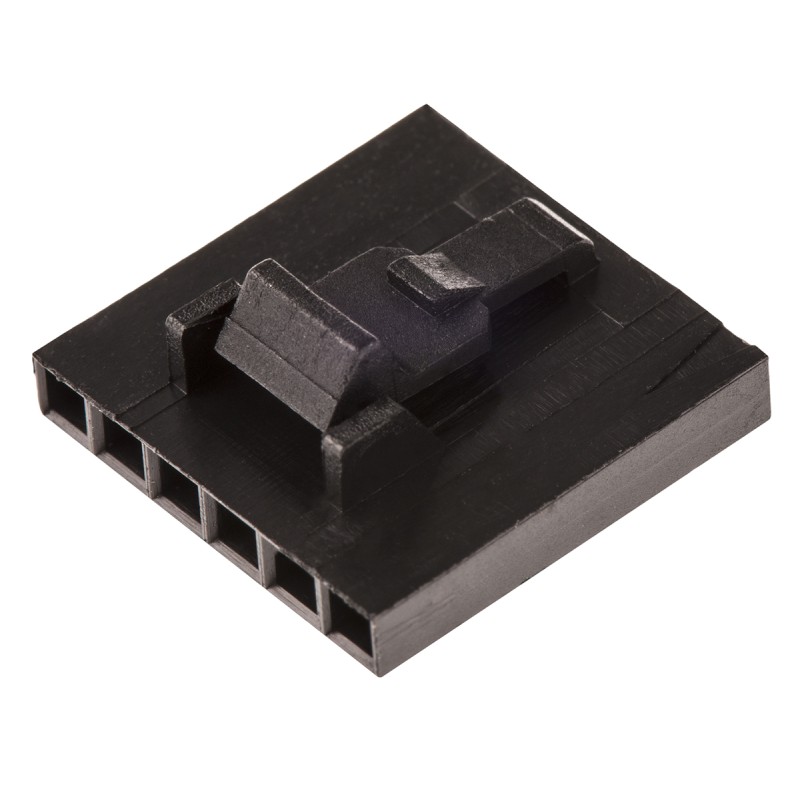 10 pcs - TE Connectivity, AMPMODU MTE Female Connector Housing, 2.54mm Pitch, 6 Way, 1 Row