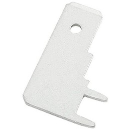 100 pcs - RS PRO Uninsulated Male Spade Connector, PCB Tab, 6.35 x 0.8mm Tab Size