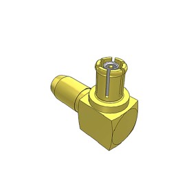 1 pcs - Samtec MMCX7 Series, Plug Cable Mount MMCX Connector, 75Ω, Cable Termination, Right Angle Body