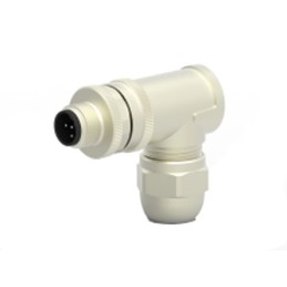 1 pcs - TE Connectivity Circular Connector, 5 Contacts, Cable Mount, M12 Connector, Plug, Male, IP67, T411 Series