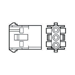 100 pcs - TE Connectivity, Universal MATE-N-LOK Female Connector Housing, 6.35mm Pitch, 8 Way, 1 Row
