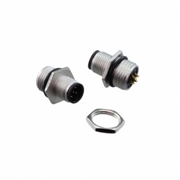1 pcs - Amphenol Circular Connector, 5 Contacts, Panel Mount, M12 Connector, Plug, Male, IP68, IP69K, M Series
