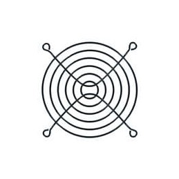 1 pcs : 08174-02 - Fan Accessories 92mm Wire Form Fan Guard, Black E.D. Finish