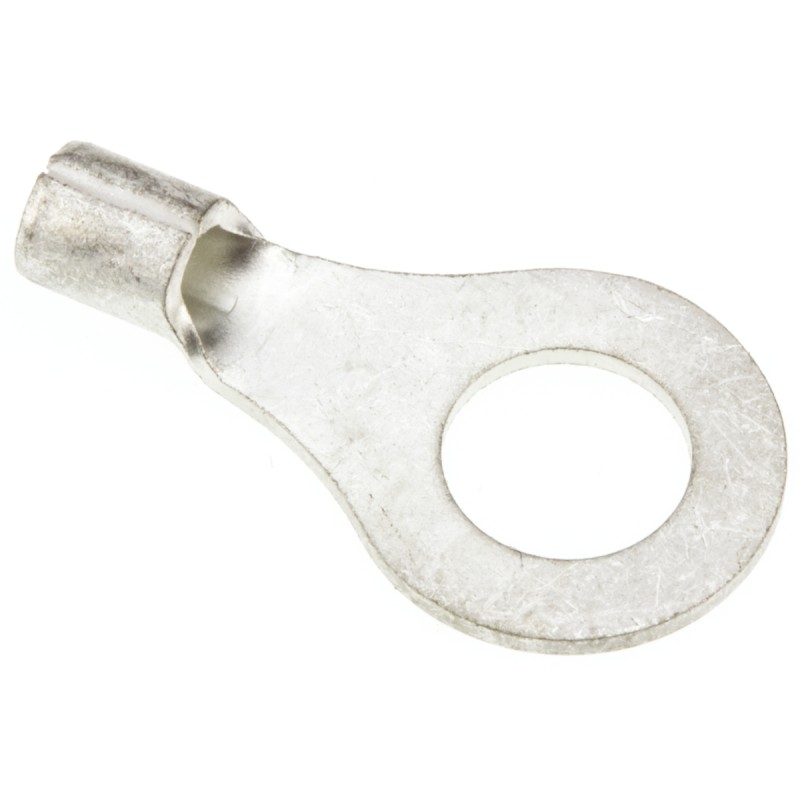 100 pcs - JST, R Uninsulated Ring Terminal, 6mm Stud Size, 1mm² to 2.6mm² Wire Size