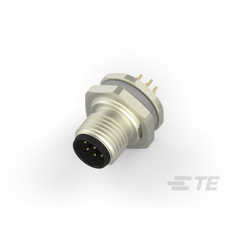1 pcs - TE Connectivity Circular Connector, 8 Contacts, Front Mount, M12 Connector, Plug, Male, IP67