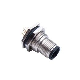 1 pcs - Amphenol Circular Connector, 5 Contacts, Panel Mount, M12 Connector, Plug, Male, IP68, IP69K, M Series