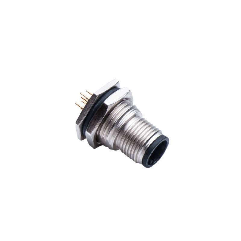 1 pcs - Amphenol Circular Connector, 5 Contacts, Panel Mount, M12 Connector, Plug, Male, IP68, IP69K, M Series