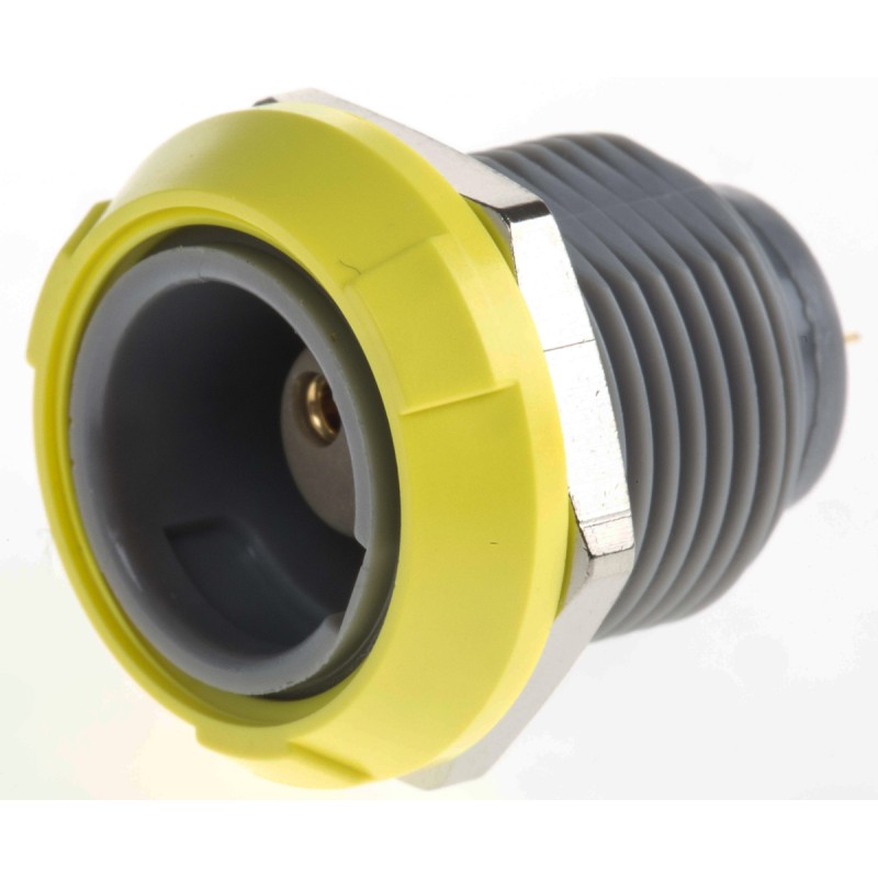 1 pcs - Lemo Circular Connector, 2 Contacts, Panel Mount, Socket, Female, IP50, Redel P Series