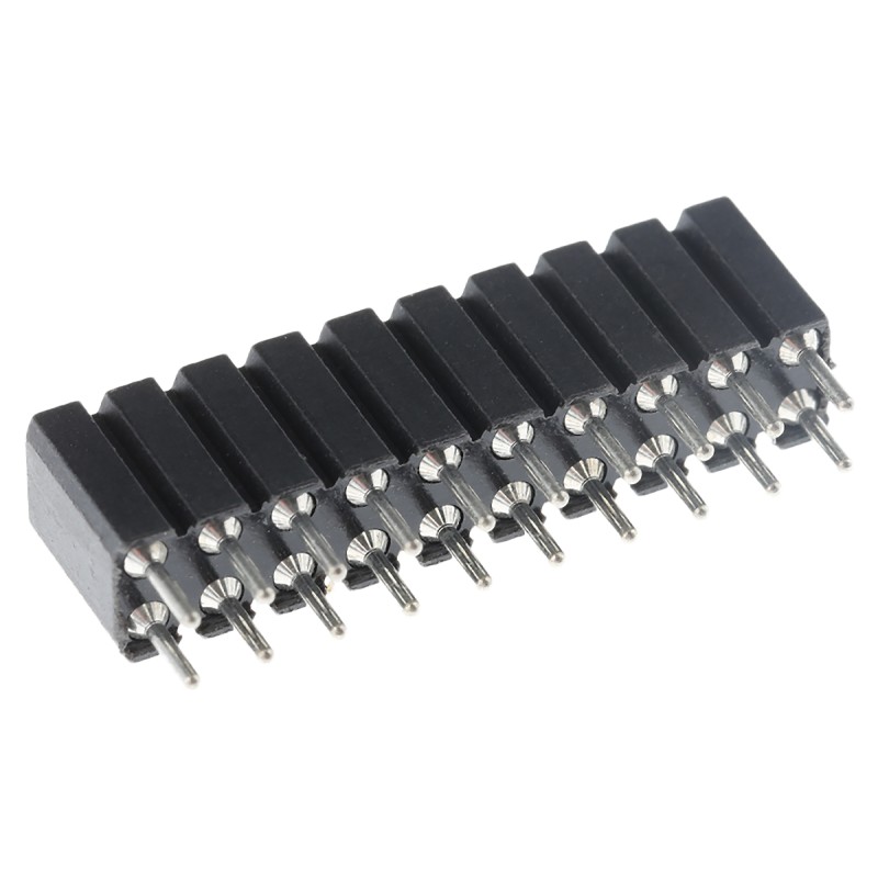 125 pcs - Preci-Dip 803 Series Straight PCB Mount PCB Socket, 20-Contact, 2-Row, 2.54mm Pitch, Solder Termination