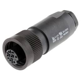 1 pcs - Binder Circular Connector, 7 Contacts, Cable Mount, Socket, Female, IP67, 693 Series