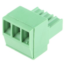 5 pcs - TE Connectivity 3.5mm Pitch 3 Way Right Angle Pluggable Terminal Block, Plug, Cable Mount, Screw Termination