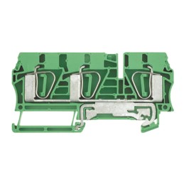 1 pcs - Weidmuller Z Series Green, Yellow PE Terminal, Single-Level, Clamp Termination