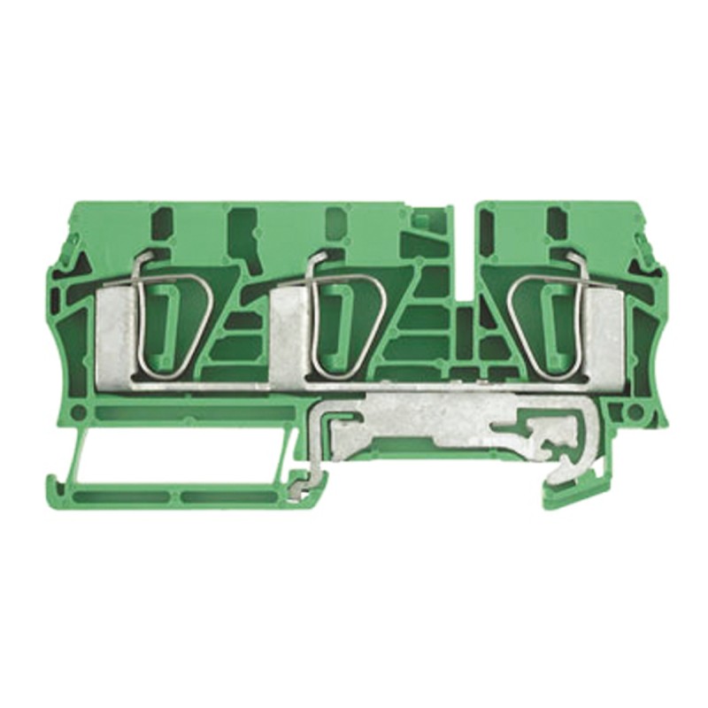 1 pcs - Weidmuller Z Series Green, Yellow PE Terminal, Single-Level, Clamp Termination