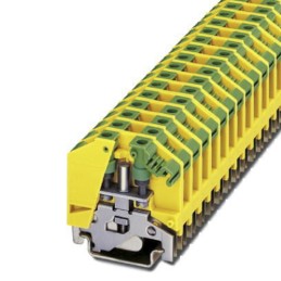 1 pcs - Phoenix Contact OTTA2.5-PE Series Green, Yellow Feed Through Terminal Block, Single-Level, Bolt Termination
