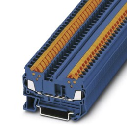 1 pcs - Phoenix Contact QTC 1.5 BU Series Blue Feed Through Terminal Block, 0.25 - 1.5mm², Single-Level, Quick Connect