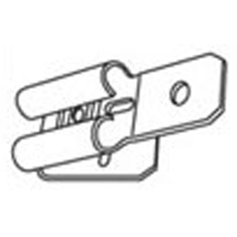 100 pcs - Molex 19043 Uninsulated Female Spade Connector, Piggyback Terminal, 6.35 x 0.81mm Tab Size