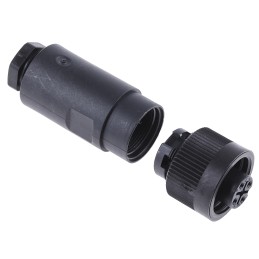 1 pcs - binder Circular Connector, 4 Contacts, Cable Mount, Socket, Female, IP67, 693 Series