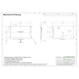 1 pcs - NEWHAVEN DISPLAY INTERNATIONAL NHD-7.0-HDMI-N-RSXV-CTU TFT LCD Colour Display / Touch Screen, 7in, 800 x 480pixels