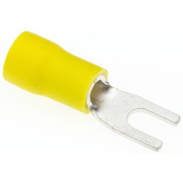 100 pcs - JST, A Insulated Crimp Spade Connector, 2.6mm² to 6.6mm², 12AWG to 10AWG, 3.5mm Stud Size Vinyl, Yellow