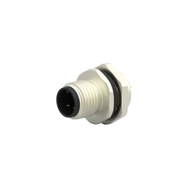 1 pcs - TE Connectivity Circular Connector, 3 Contacts, Rear Mount, M12 Connector, Socket, Male, IP67, M12 Series
