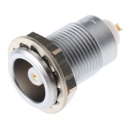 1 pcs - Lemo Circular Connector, 1 Contacts, Panel Mount, Socket, Female, IP50, 0S Series