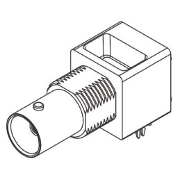 1 pcs - Molex BNC Series, jack PCB Mount BNC Connector, 75Ω, Through Hole Termination, Right Angle Body