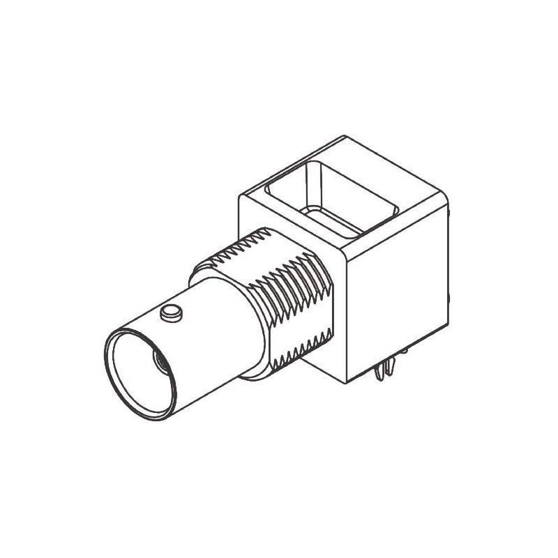 1 pcs - Molex BNC Series, jack PCB Mount BNC Connector, 75Ω, Through Hole Termination, Right Angle Body