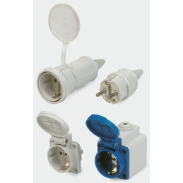 1 pcs - MENNEKES German Mains Plug, 16A, Cable Mount, 230 V