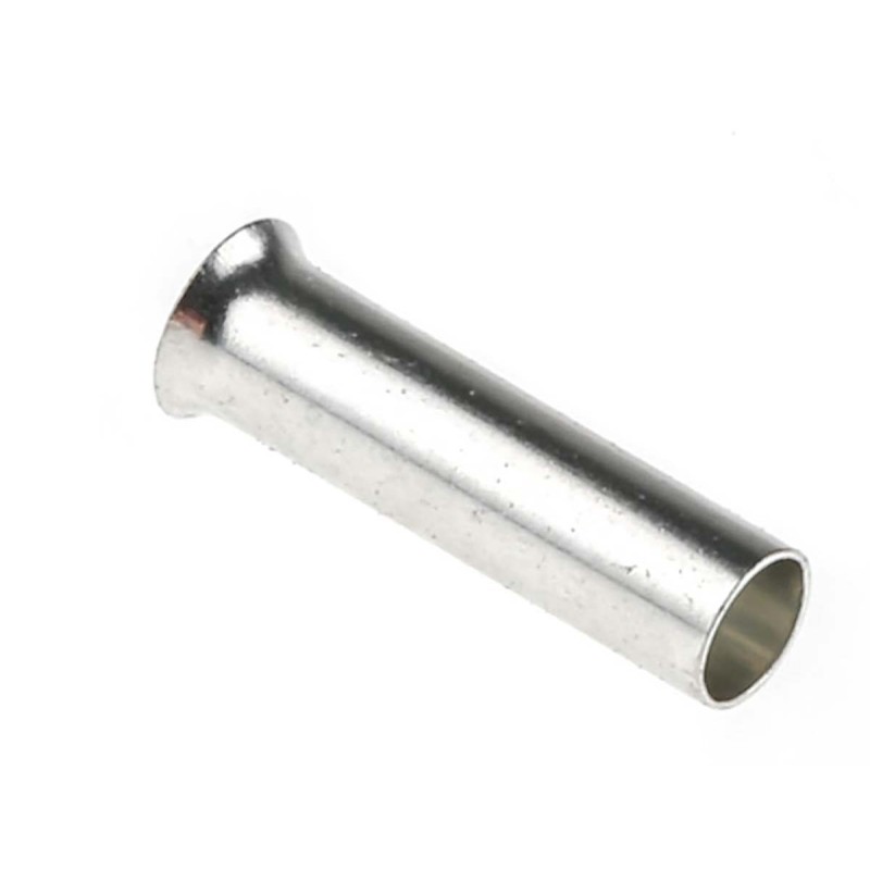 100 pcs - RS PRO Crimp Bootlace Ferrule, 10mm Pin Length, 2.6mm Pin Diameter, 2.5mm² Wire Size