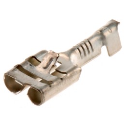 100 pcs - TE Connectivity FASTIN-FASTON .250 Uninsulated Female Spade Connector, Receptacle, 6.35 x 0.81mm Tab Size, 0.5mm² to