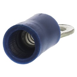 100 pcs - RS PRO Insulated Crimp Ring Terminal, M3.5 Stud Size, 1.5mm² to 2.5mm² Wire Size, Blue
