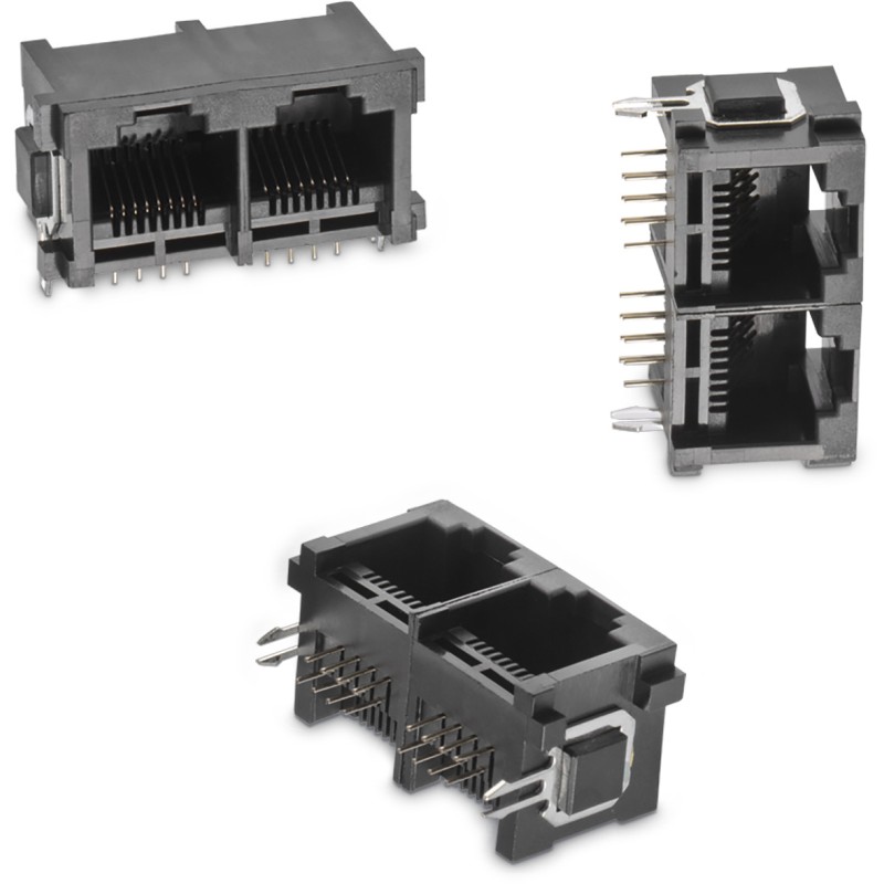 1 pcs - Wurth Elektronik WR-MJ Series Female RJ45 Connector, PCB Mount, Nickel Plated Brass Shield