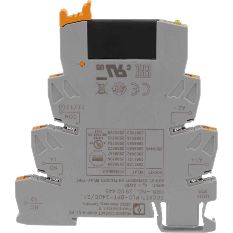 1 pcs - Phoenix Contact PLC-OPT- 24DC/ 48DC/100 Series Solid State Interface Relay, DIN Rail Mount