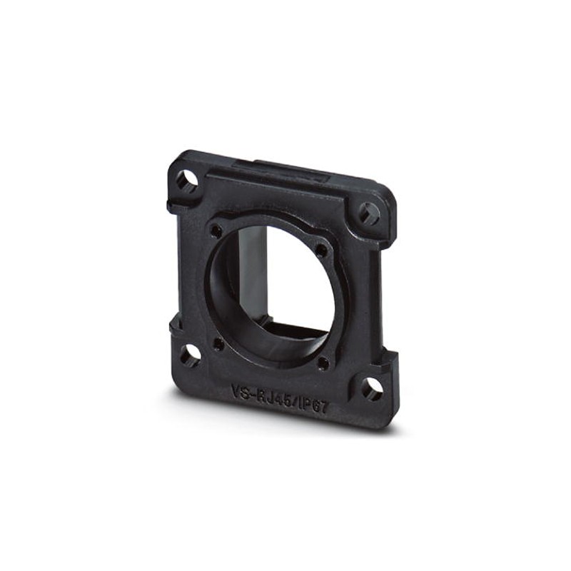 1 pcs - Phoenix Contact, VS-08-A-RJ45/MOD-1-IP67-BK Panel Mounting Frame for use with RJ45 Socket Inserts