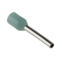 100 pcs - RS PRO Insulated Crimp Bootlace Ferrule, 8mm Pin Length, 1.1mm Pin Diameter, 0.25mm² Wire Size, Turquoise