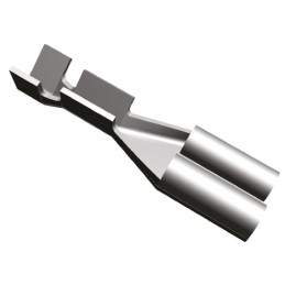 100 pcs - TE Connectivity FASTON .110 Uninsulated Female Spade Connector, Receptacle, 2.79 x 0.51mm Tab Size, 0.1mm² to 0.4mm²