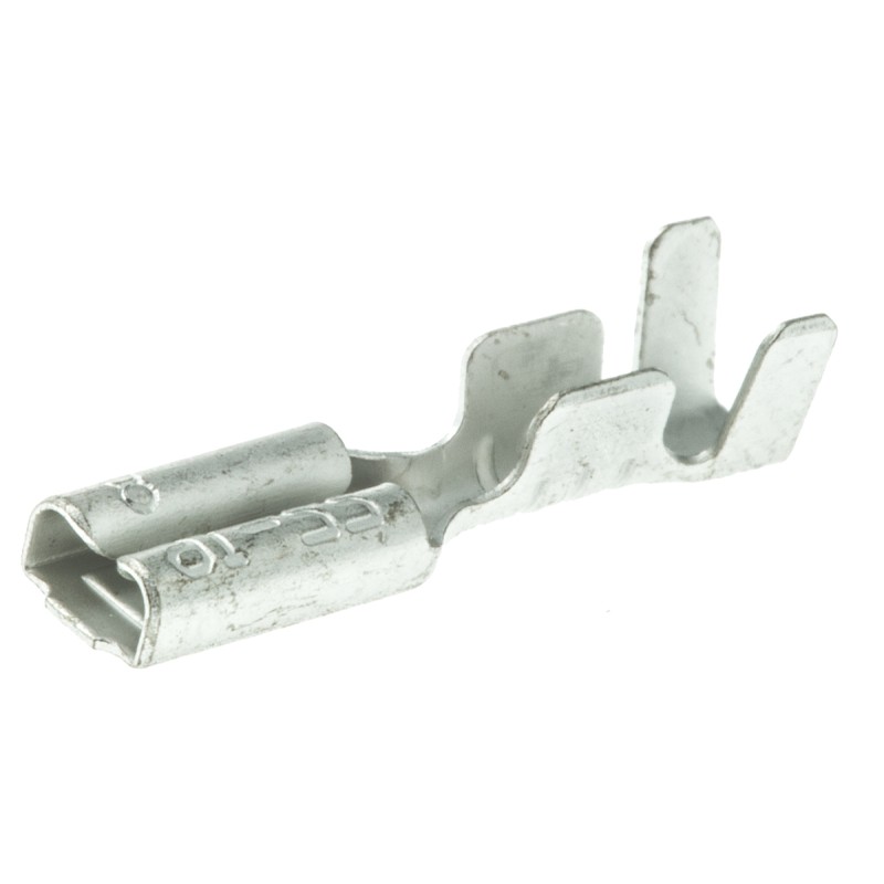 100 pcs - RS PRO Uninsulated Female Spade Connector, Receptacle, 2.8 x 0.8mm Tab Size, 0.3mm² to 1.4mm²