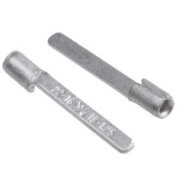 100 pcs - RS PRO Uninsulated Crimp Blade Terminal 18mm Blade Length, 0.5mm² to 1.5mm², 22AWG to 16AWG