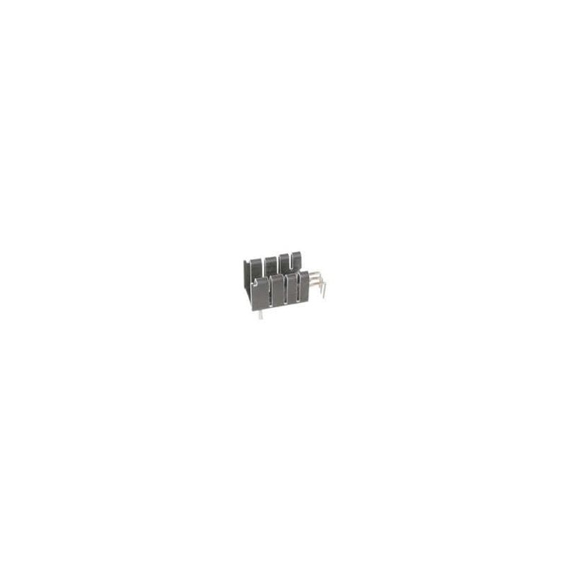 1 pcs : PF435G - Heat Sinks Plug-In Heat Sink, TO220, Vertical, 20.3 C/W, Pre-Black, 1.60mm Hole, 9.5mm, Tab