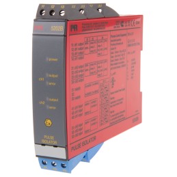 1 pcs - PR Electronics 2 Channel Galvanic Barrier, Pulse Isolator, NAMUR Sensor, Switch Input, NPN, Relay Output, ATEX